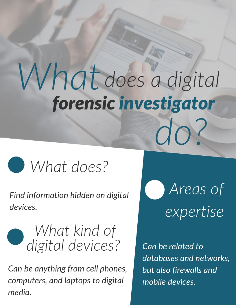 What does a digital forensic investigator do?
